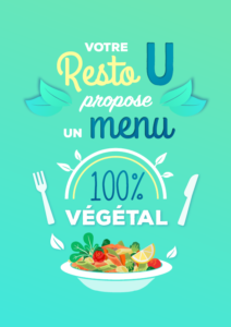 affiche resto U menu végétal